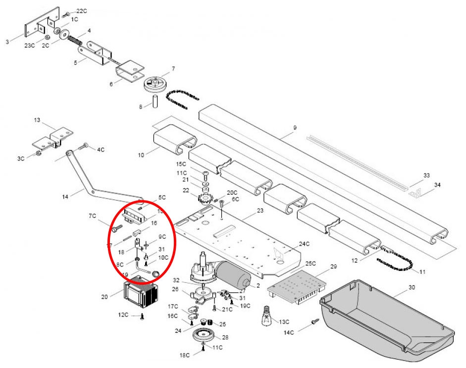 119RIE025 CAME V200-V1000.